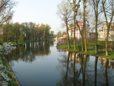 Widok na rzekę Pisę z mostu drogowego w Piszu - fot Renata Falęcka