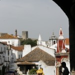 Obidos - widok na miasto z bramy Porta da Vila