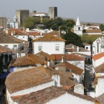Obidos - widok na miasteczko z murów obronnych