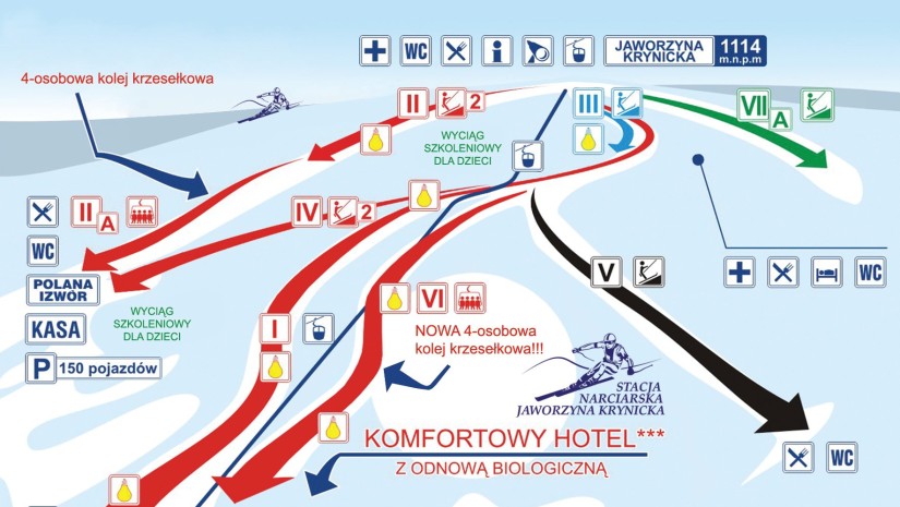 Jaworzyna Krynicka wyciągi i trasy narciarskie