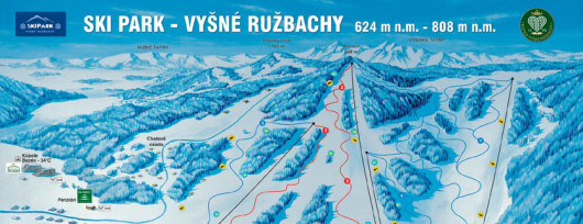 Vysne Ruzbachy - mapa stoku