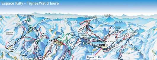 Mapa ośrodka Espace Killy