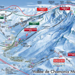 mapa ośrodka Chamonix u stóp Mont Blanc