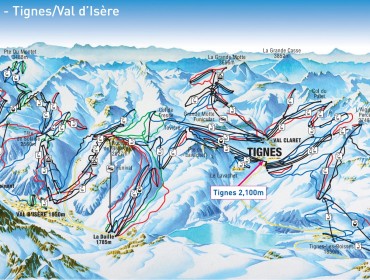 Tignes - mapa