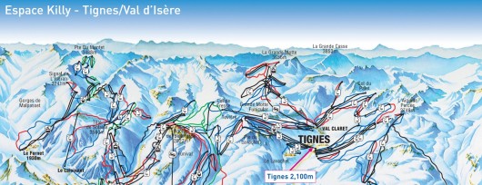 Tignes - mapa
