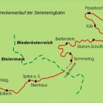 Trasa kolei Semmering wiedzie z Gloggnitz do Mürzzuschlag