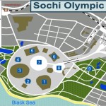 Mapka miasteczka olimpijskiego w Soczi