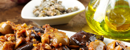 Caponata - grillowane plastry bakłażana