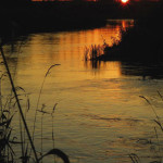 Romantyczny zachód słońca nad rzeką Pilicą w Białobrzegach (źródło: www.bialobrzegipowiat.pl)
