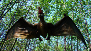 Latający pteranodon w Parku Dinozaurów w Ustroniu