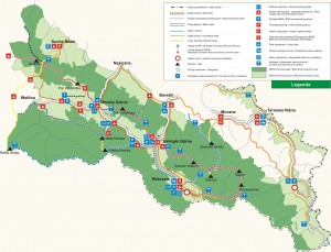 Mapa Bieszczadzkiego Parku Narodowego