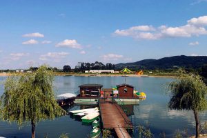Część ''łódkowa'' kąpieliska Chorwacja we wsi Jurków pod Czchowem